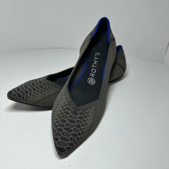 Rothy's RARE Walnut Python Point Flats - Picture 3 of 11
